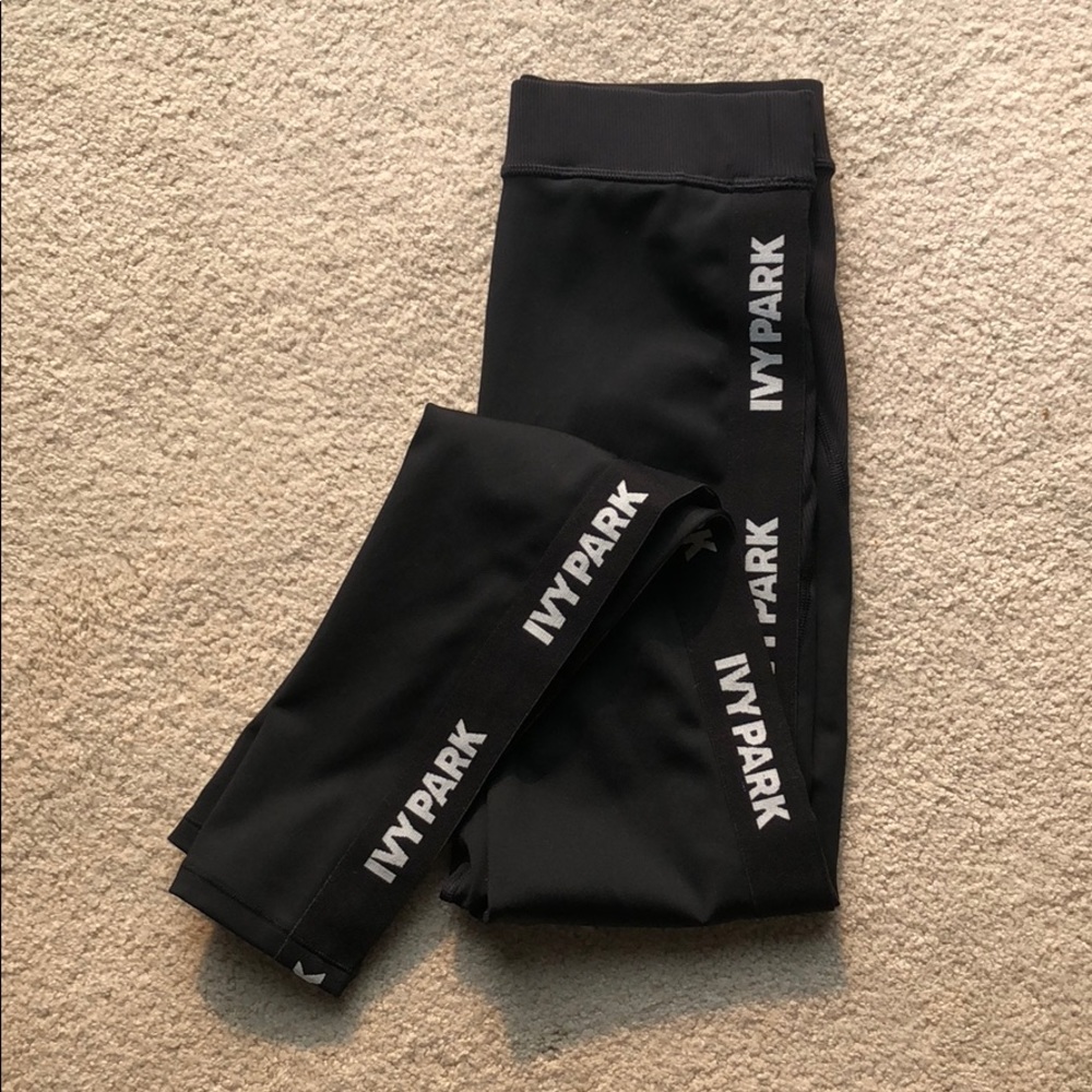 Ivy park black logo leggings tights